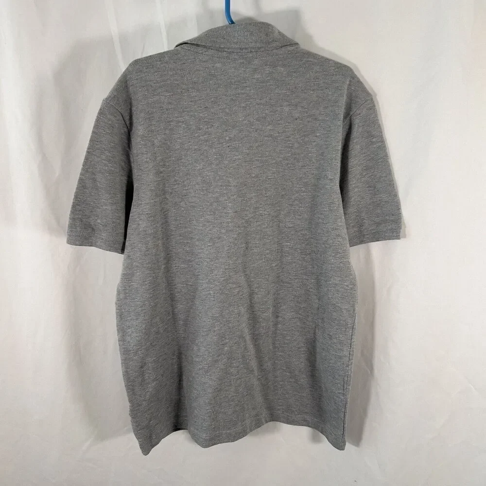 New Old Navy Polo Boys Medium Grey Short Sleeve Collared Cotton Blend
